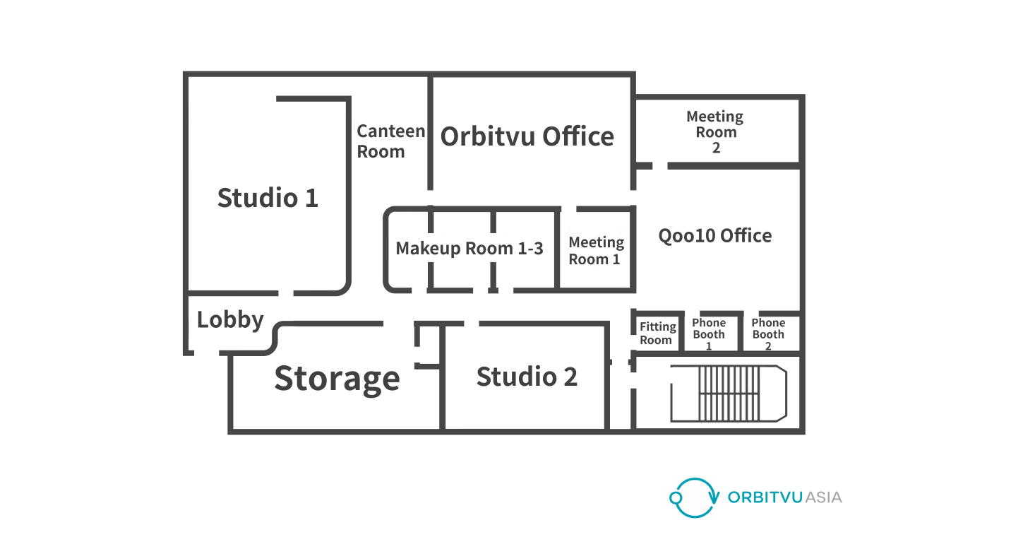 Orbitvu渋谷オフィスのフロアマップ
